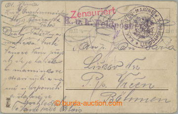 254509 - 1914 K.u.K KRIEGS MARINE / LLOYDDAMPFER X, fialové kulaté 