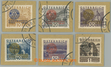 254513 - 1931 ANK.518-523, Rotary 10gr - 1Sch; on cut squares, kat. 4