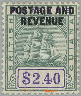 254532 - 1905 SG.251, Sandbach $2.40 green / violet with overprint PO