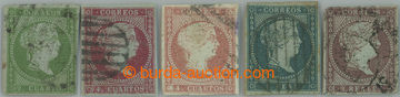 254551 - 1855 Mi.31-34, Isabela II. 2Cs - 2R, complete set with wmk W