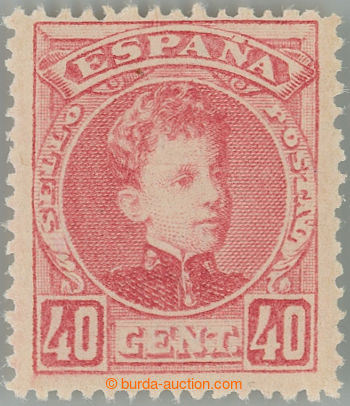 254556 - 1902 Mi.219, Alfons XIII. 40c rose, on reverse control numbe