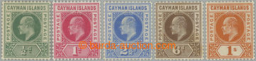 254558 - 1902-1903 SG.3-7, Edward VII. ½d - 1Sh, complete set, wmk C