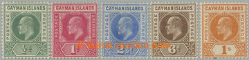 254560 - 1905 SG.8-12, Edward VII. ½d - 1Sh, complete set, wmk Mult 