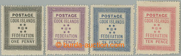 254577 - 1892 SG.1-4, Rectangle 1-10d; complete set, hinged, c.v.. £