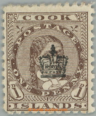 254579 - 1901 SG.22, Queen Makea Takau 1d brown with additional-print