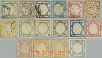 254586 - 1861 SELECTION of / Sass.17-24, Victor Emmanuel II. ½T - 50