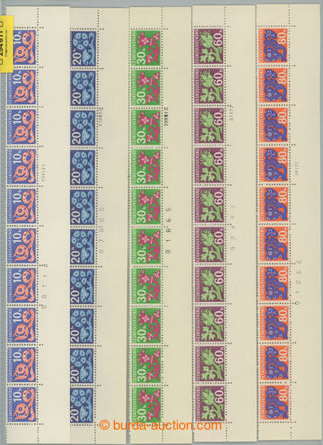 254611 - 1972 Pof.D92-D103, Flowers 10h-6Kčs, set (without values 1,