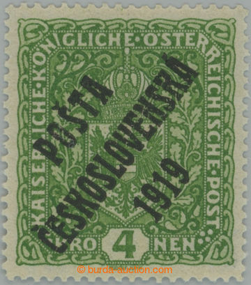 254634 -  Pof.50II, Coat of arms 4 Koruna light green, landscape form