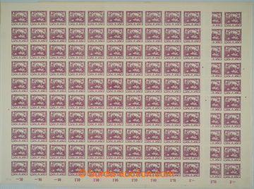 254681 -  COUNTER SHEET / Pof.2, 3h violet, comp. of 2 complete sheet
