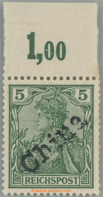 254700 - 1900 TIENTSIN / Mi.9, Germania 5Pfg s ručním přetiskem CH