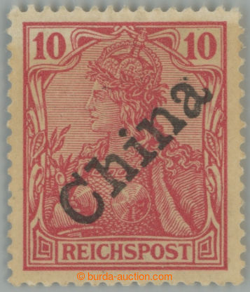 254701 - 1900 TIENTSIN / Mi.10, Germania 10Pfg s ručním přetiskem 