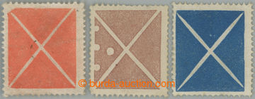 254705 - 1858 ST. ANDREW´S CROSS / for stamps Ferch.13II-15II, Franz