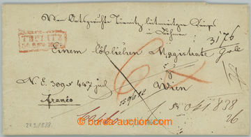 254740 - 1838 CZECH LANDS / letter with decorative red frame cancel. 