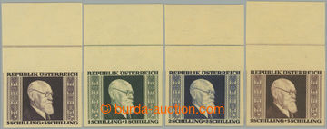 254757 - 1946 ANK.780B-783B, Renner 1Sch - 5Sch imperforated, all mar