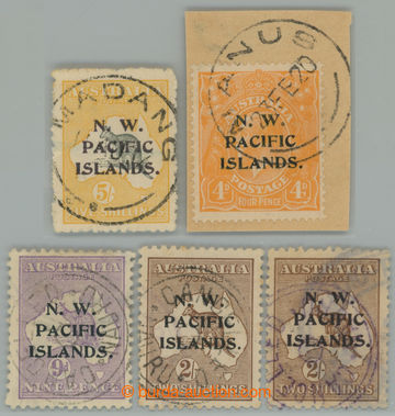 254781 - 1915-1919 N.W. PACIFIC ISLANDS / SG.79, 91, 92, 104, 115; p