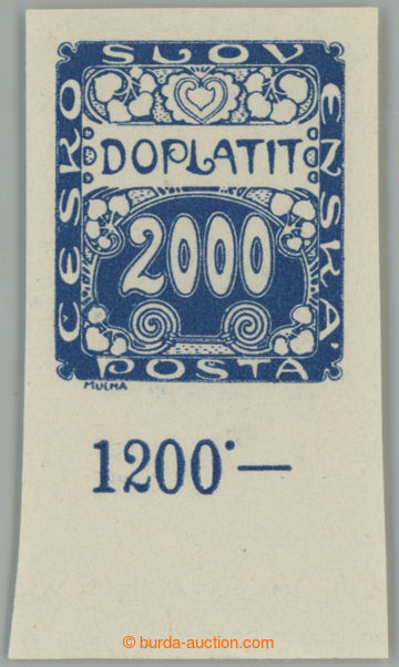 254793 -  Pof.DL14, Ornament 2000h modrá, dolní krajová zn. s poč