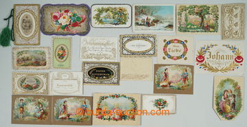 254825 - 1800-1880 [COLLECTIONS]  WISH-CARDS / selection of 22 pcs of