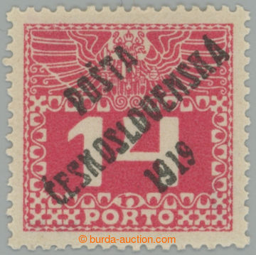 254837 -  Pof.68, Large numerals 14h red, overprint type III.; hinged