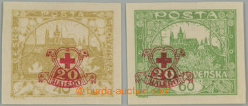 254873 -  Pof.170Nc-171Nc, imperforated Hradčany 40h and 60h with re