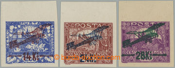 254881 -  Pof.L1-L3, I. provisional air mail stmp., basic imperforate