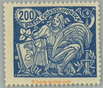 254902 -  Pof.174B, 200h blue with comb perforation 13¾ : 13½, type