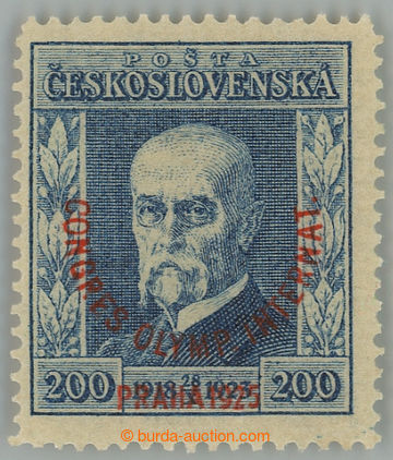 254932 - 1925 Pof.182, Kongres 200h, kartónový papír, průsvitka P