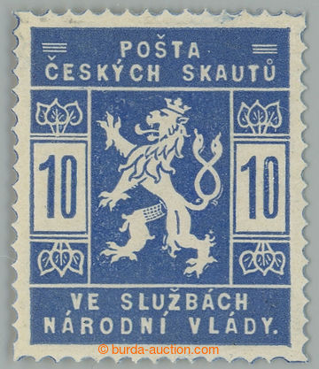 254934 - 1918 Pof.SK1a, 10h světle modrá, bez nálepky, zk. Vrba