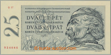 255003 - 1961 Ba.97b, 25Kčs 1961, série Q27; bezvadná