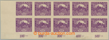 255113 -  Pof.26, 1000h violet, L the bottom corner blk-of-10 with co