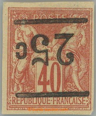 255124 - 1882 Yv.2a, overprint Allegory 25/40c red-orange, overprint 