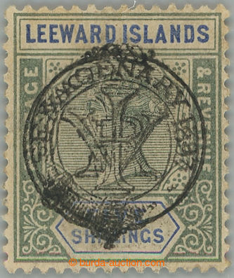 255127 - 1897 SG.16a, Victoria Diamond Jubilee 5Sh green and blue, ad