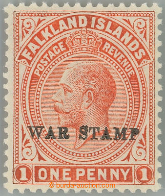 255133 - 1919 SG.71cx, George V. 1d vermilion with overprint WAR STAM