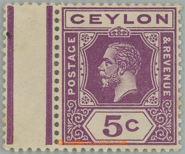 255141 - 1912-1925 SG.303a, Jiří V. 5c fialová s levým kupónem, 