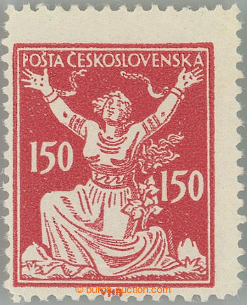 255153 -  Pof.159B, 150h red with line perforation 13¾, type II.; hi