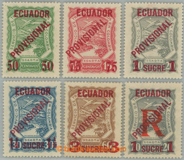 255168 - 1928 SCADTA / ISSUE FOR ECUADOR / Mi.1I-6I, overprint 50C/10