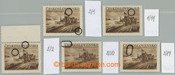 255180 - 1952 Pof.649 DV, Zemědělství 2Kčs, sestava 5 zn. s DV v