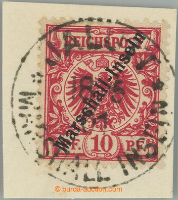 255187 - 1901 Mi.3I, Adler 10Pf red on small cut-square with CDS JALU