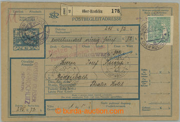 255197 - 1920 CDP3B, Hradčany 10h modrá, 1. část z dvojité dobí