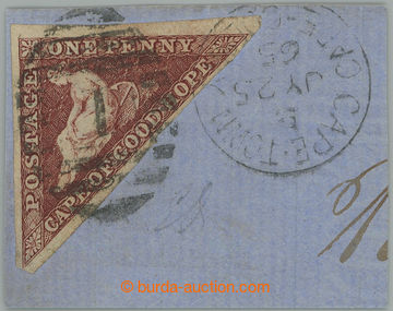 255212 - 1865 SG.18, Allegory 1P deep carmine red, print De LaRue on 