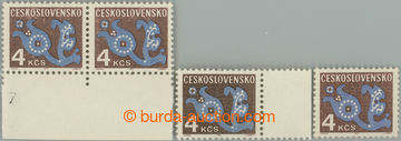 255214 - 1972 Pof.D101xb, Postage due stmp 4Kčs, the bottom marginal