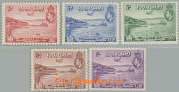 255230 - 1938 SG.158-162, letecké Jiří VI. - Port Moresby 2d - 1Sh