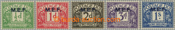 255241 - 1942 BRITISH OCCUPATION / SG.MD1-MD5, Postage due stamps ½d