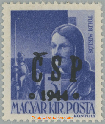 255285 - 1944 CHUST / Majer C3, Toldi 3f modrá; bez stopy po nálepc