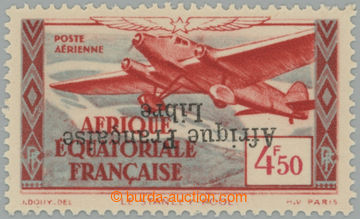 255308 - 1941 Yv.17d (Aerienne), Letadlo Wibault 4,50Fr s PŘEVRÁCEN