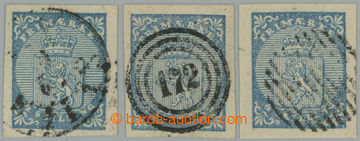 255375 - 1855 Mi.1, Coat of arms 4Sk blue, 1x CDS with plate variety 