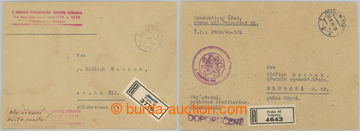 255399 - 1945-1946 PŘIPOJENÍ ZAKARPATSKA K SSSR / 2 úřední R-dop