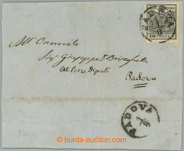 255440 - 1850 part of letter with Ferch.2MPIII, Coat of arms 10Cts bl