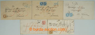 255482 - 1869-1875 GALICIA / 5 Reg letters with various values, 5 Kre