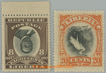 255501 - 1892 Sc.35a, 37a, Local motives 8C ** and 20C *, INVERTED MI