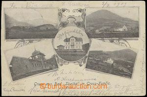 25561 - 1903 KUNČICE P. O. - bath Skalka,  B/W 5-view, long address